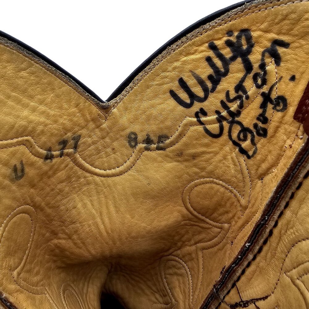 Custom Caiman Belly Cowboy Boots Mens 8.5E Brown Cherry 1 Pc Vamp Texas Western - Picture 14 of 16